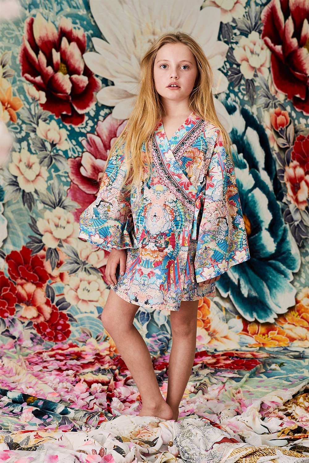 KIDS' KIMONO WRAP DRESS MISO IN LOVE