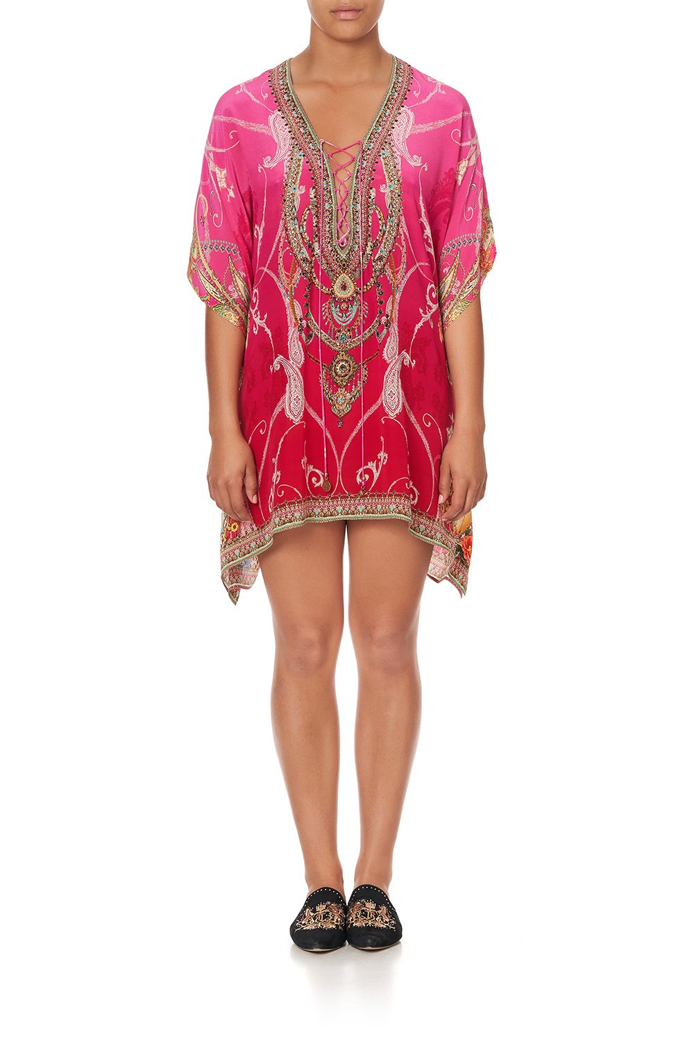 SHORT LACE UP KAFTAN RAINBOW RHYTHM