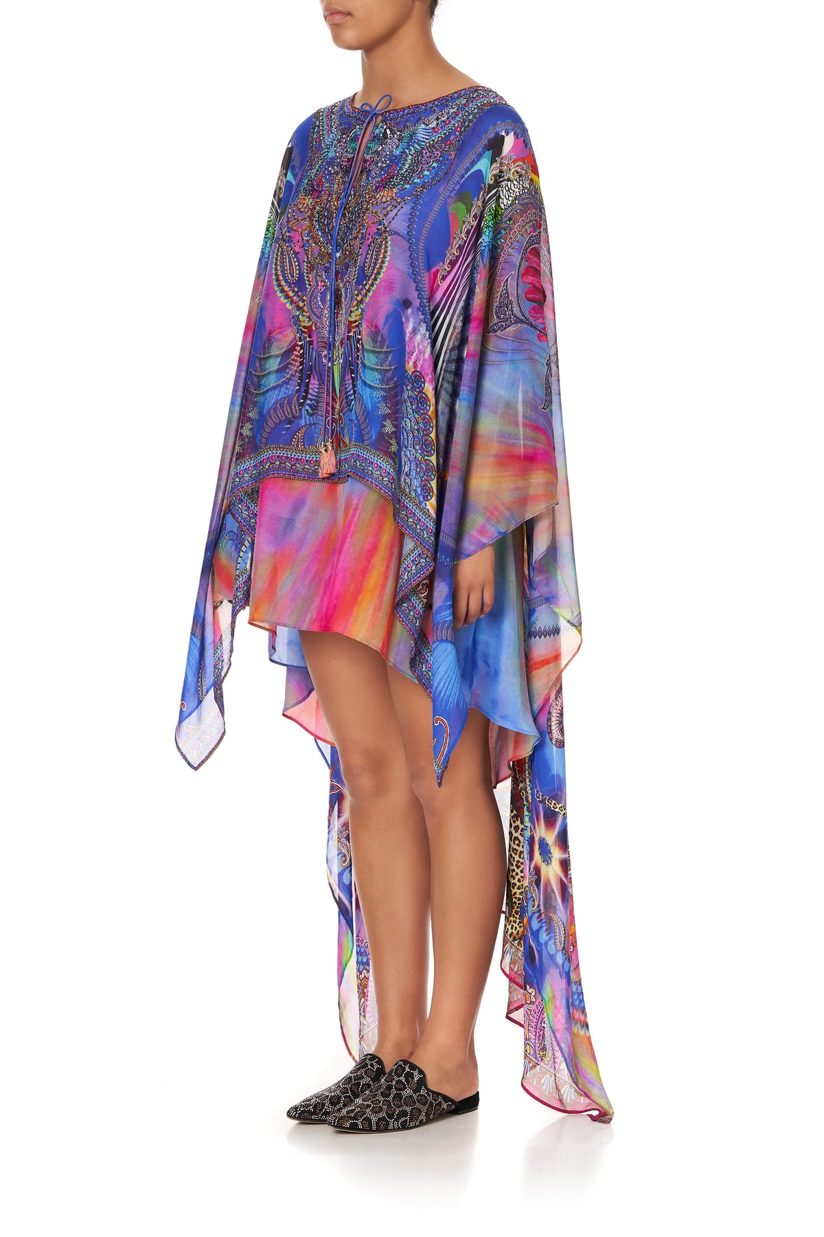 LONG SHEER OVERLAY DRESS PSYCHEDELICA