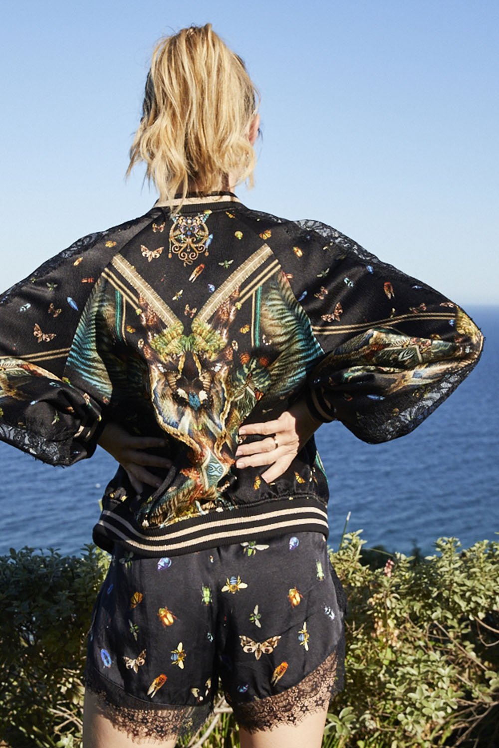 PANELLED SLEEVE BLOUSON BOMBER MATERNAL INSTINCT