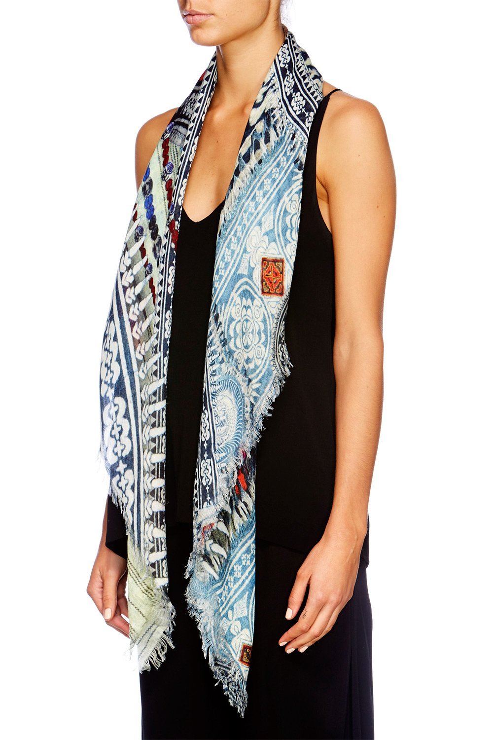 TEACHERS PET SHEER SCARF W RAW EDGE