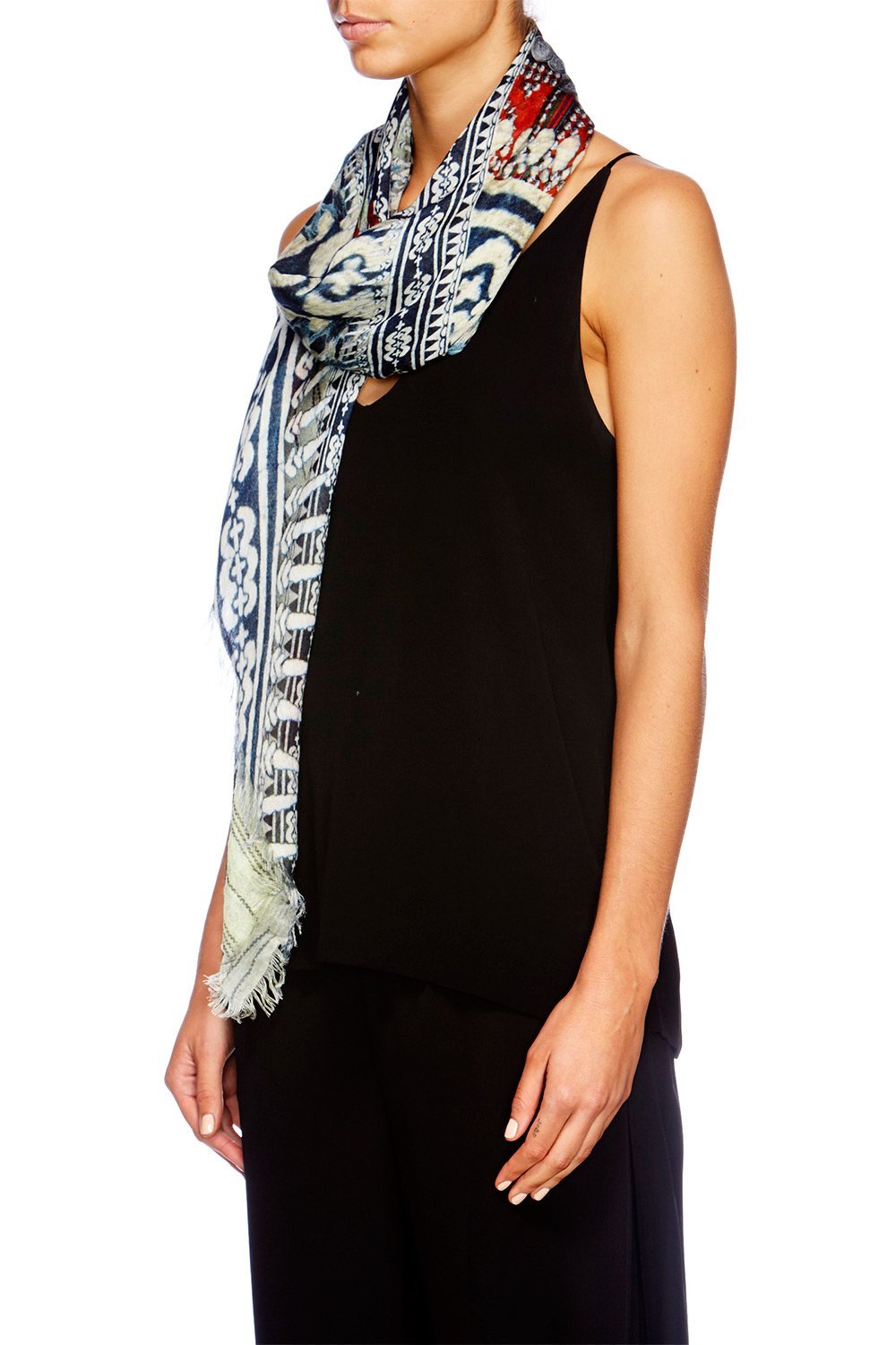 TEACHERS PET SHEER SCARF W RAW EDGE
