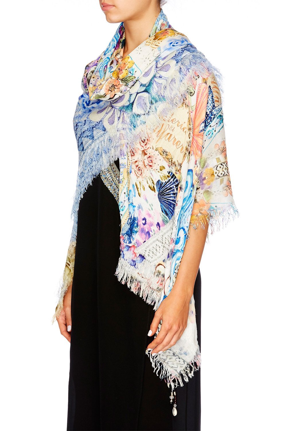 GIRL NEXT DOOR SQUARE RAW EDGE SCARF