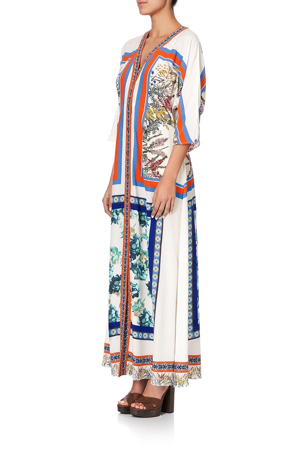 BUTTON DRESS WITH SQUARE SLEEVE GONE COAST