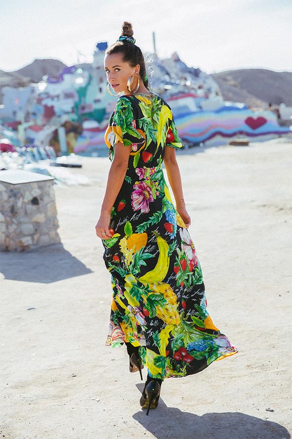 CALL ME CARMEN TIE FRONT MAXI DRESS