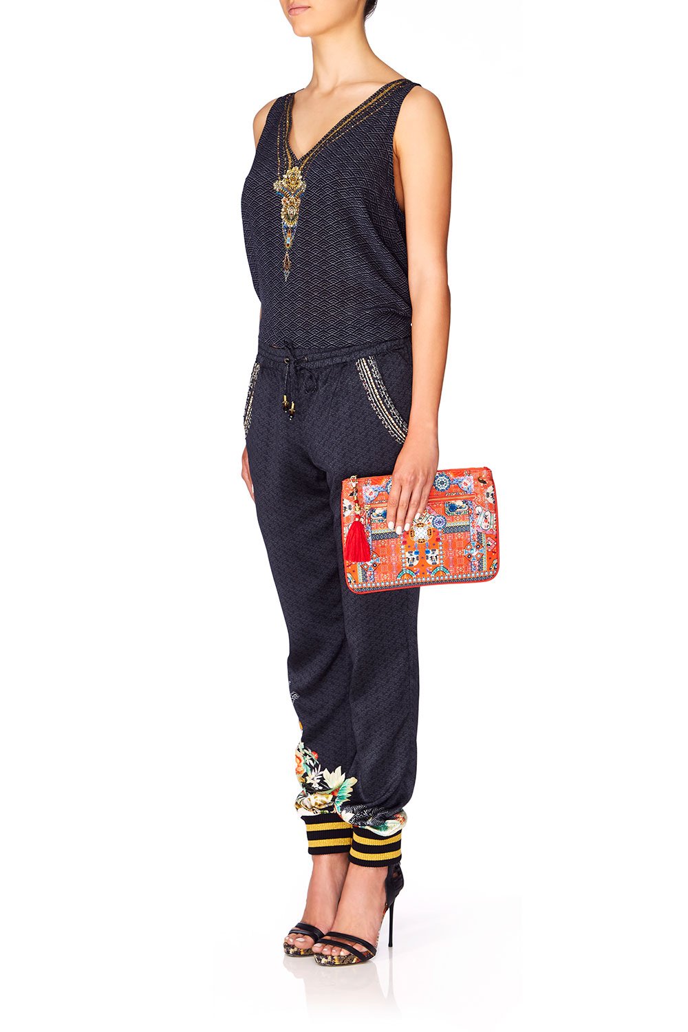 CAMILLA FOUND IN TRANSLATION SMALL CANVAS CLUTCH