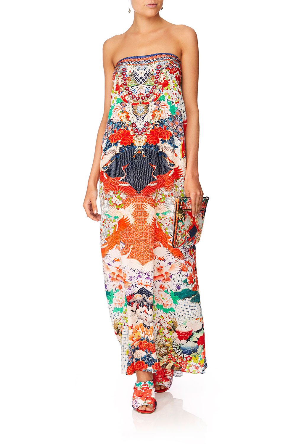 CAMILLA GEISHA GIRL ROUND NECK KAFTAN