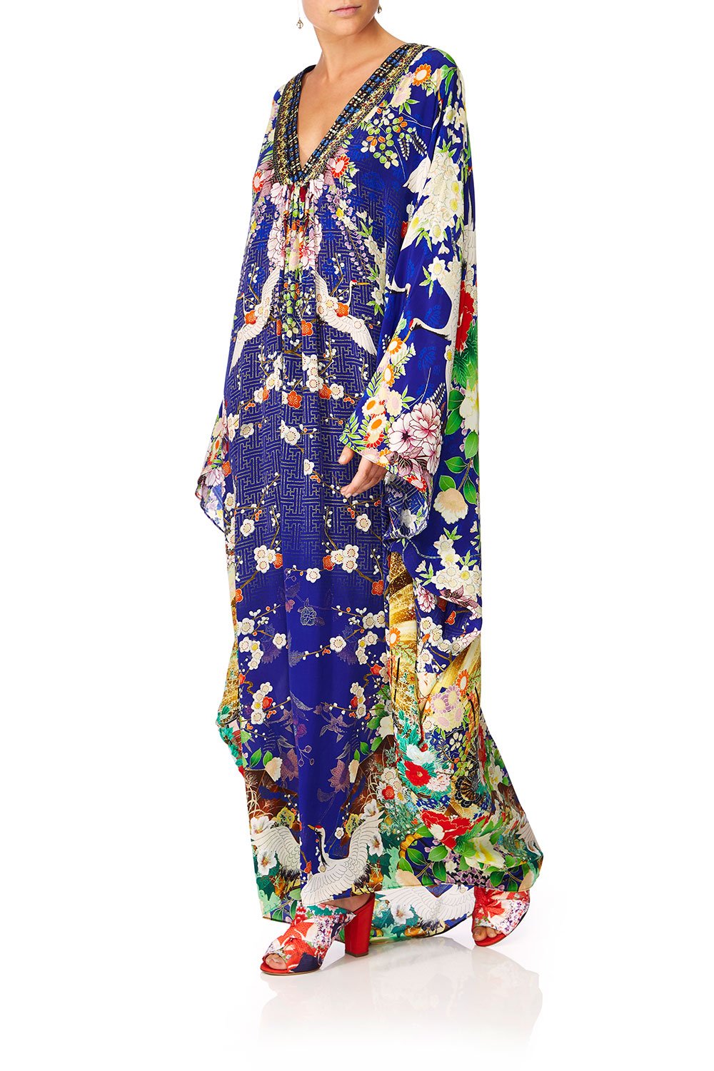 CAMILLA MAIKOS MIDNIGHT BLOUSON SLEEVE KAFTAN