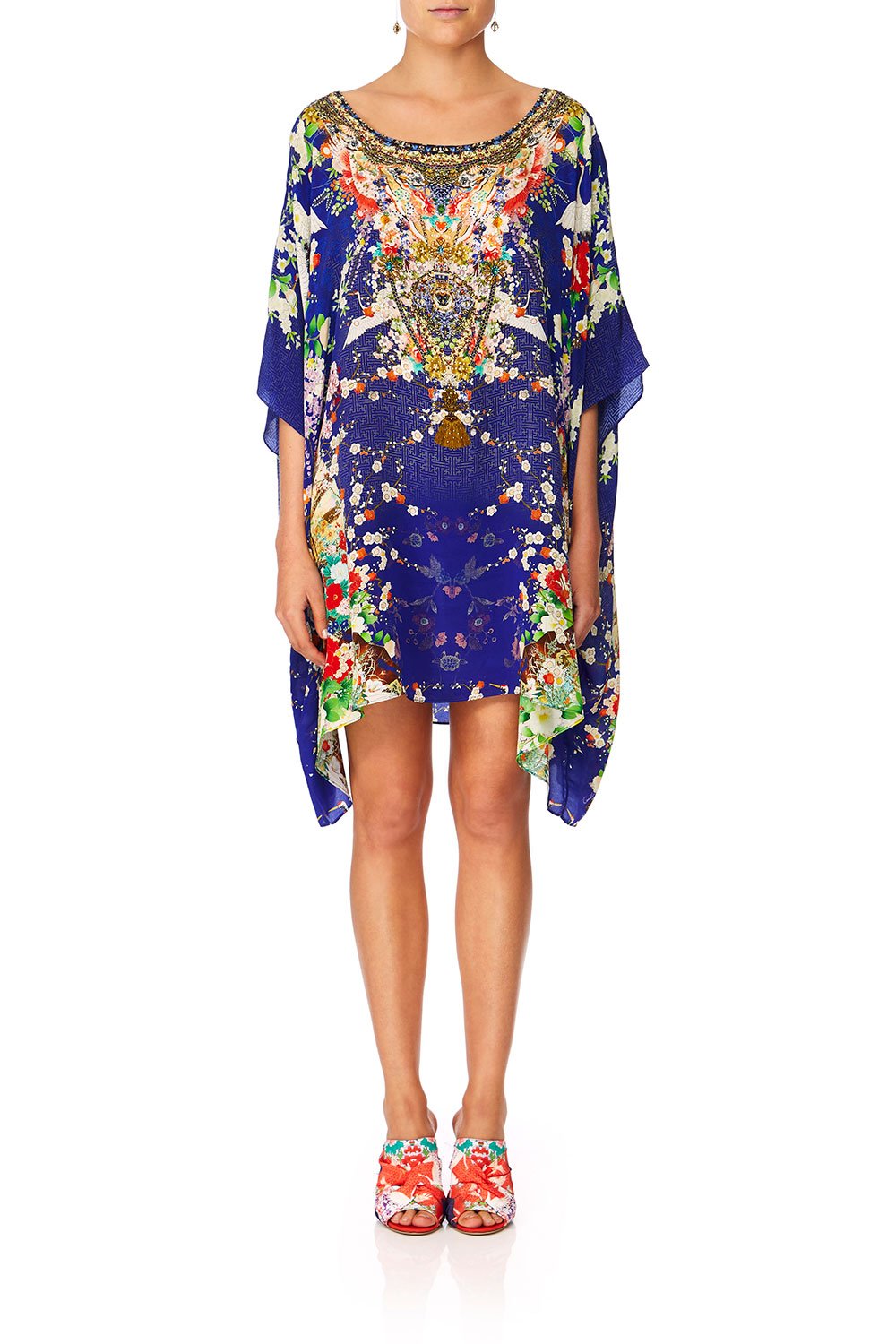CAMILLA MAIKOS MIDNIGHT SHORT ROUND NECK KAFTAN