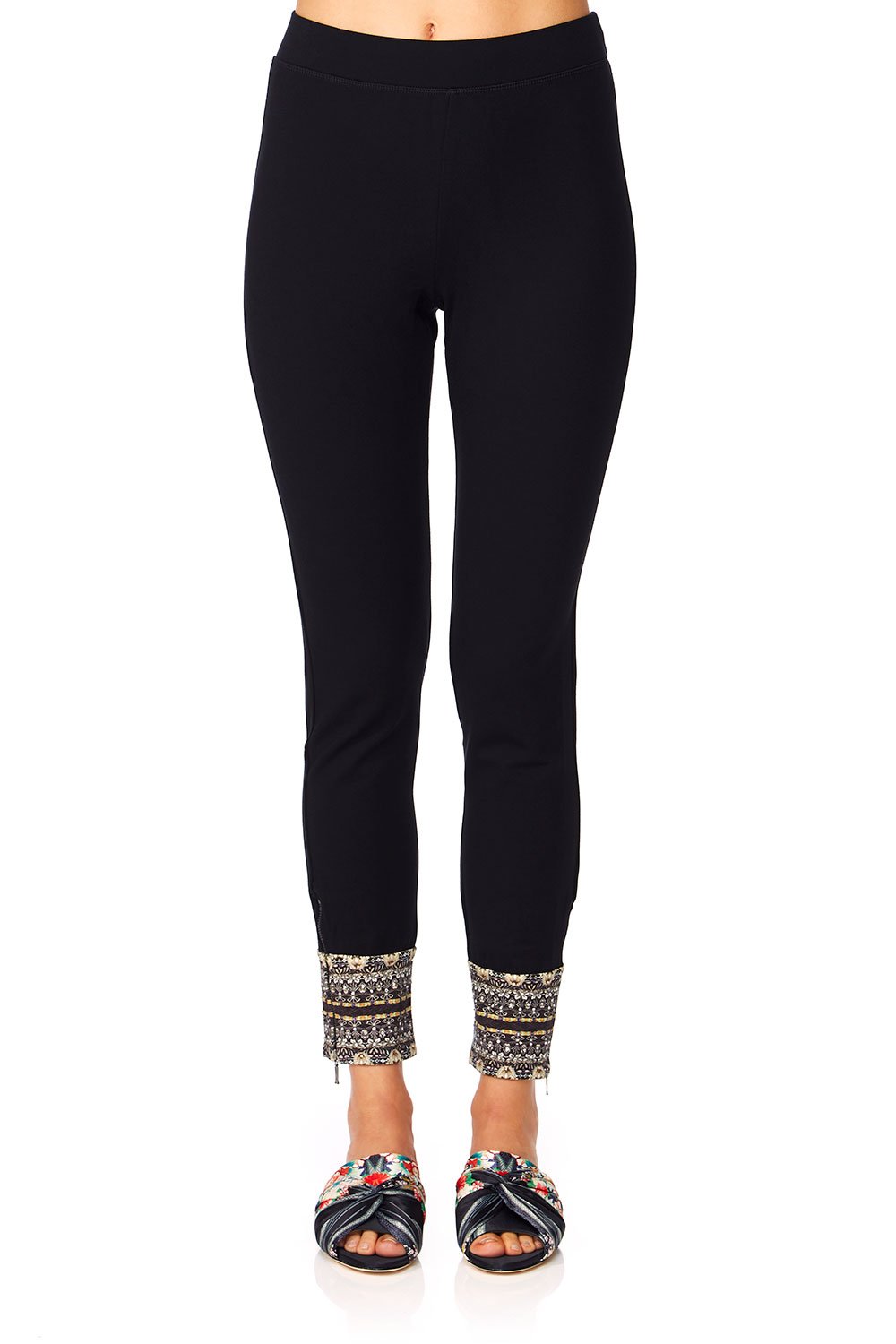 CAMILLA MIDNIGHT MOONCHILD LEGGINGS W CONTRAST CUFF AND ZIP