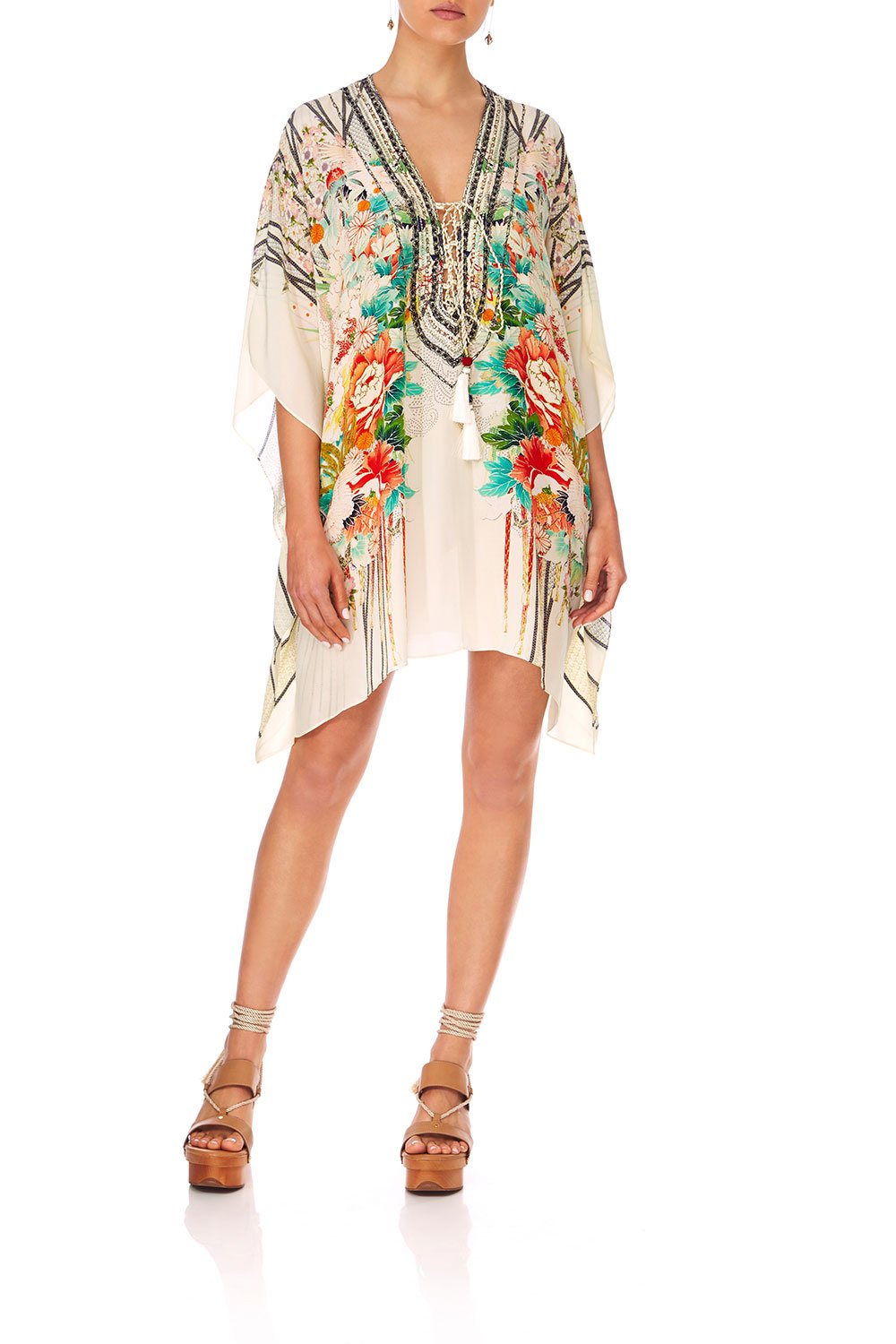 CAMILLA MS MAIKO SHORT LACE UP KAFTAN