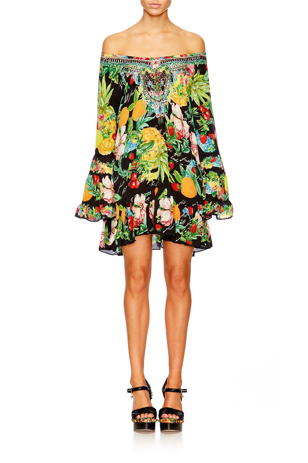 CALL ME CARMEN A LINE FRILL DRESS