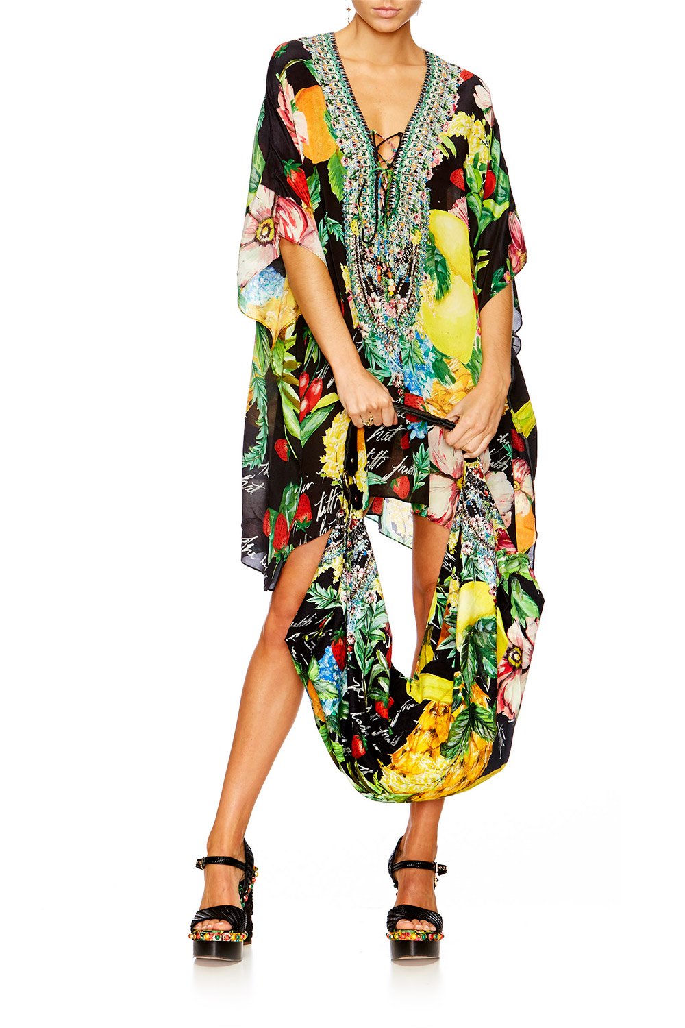 CALL ME CARMEN SHORT LACE UP KAFTAN