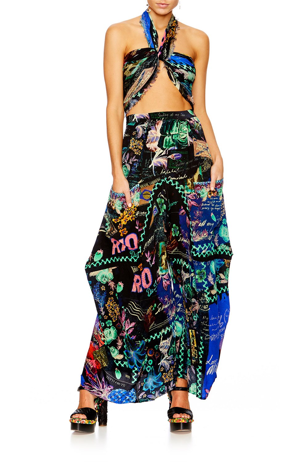 YOUVE GOT MAIL WIDE LEG TROUSER W POCKETS