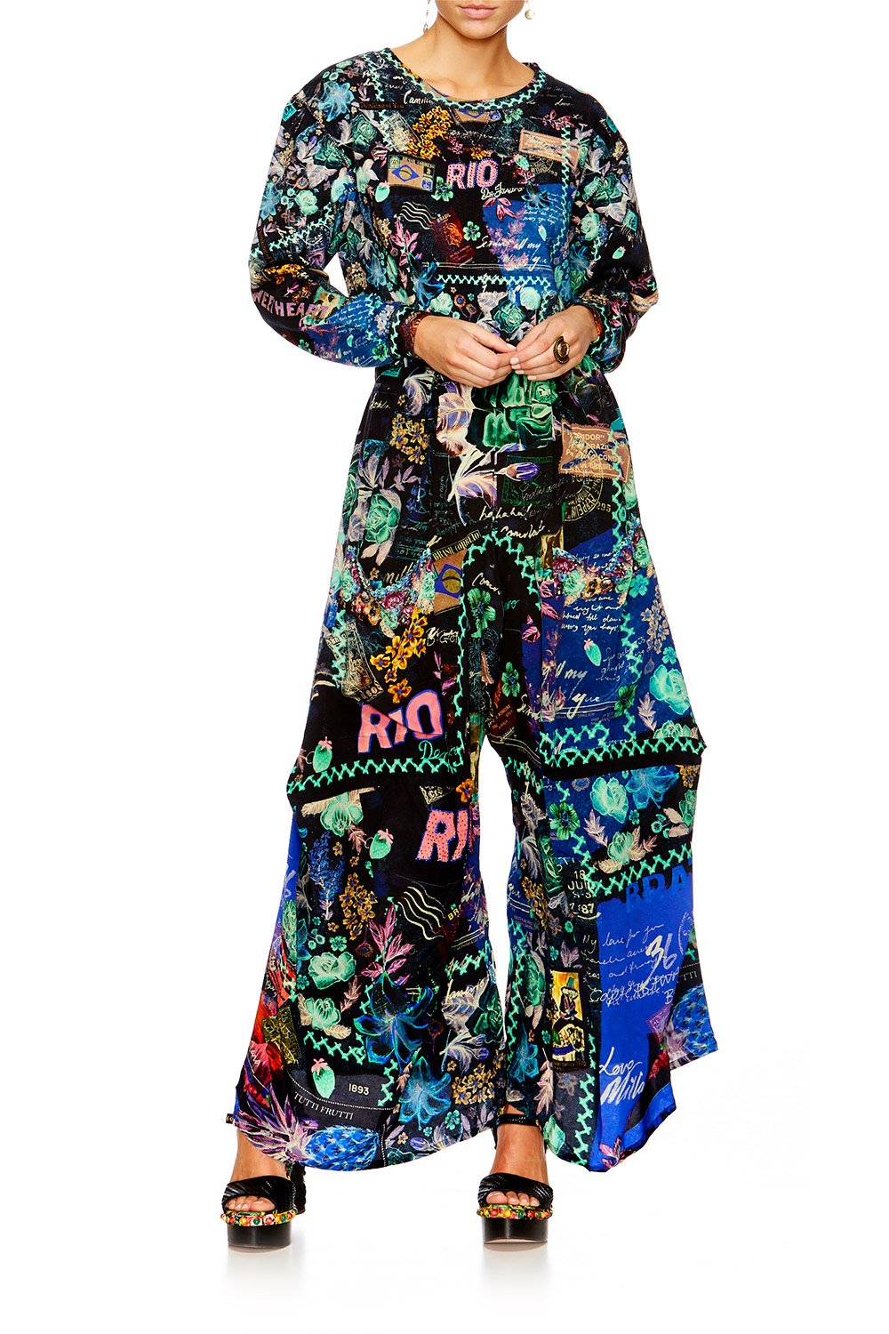 YOUVE GOT MAIL WIDE LEG TROUSER W POCKETS