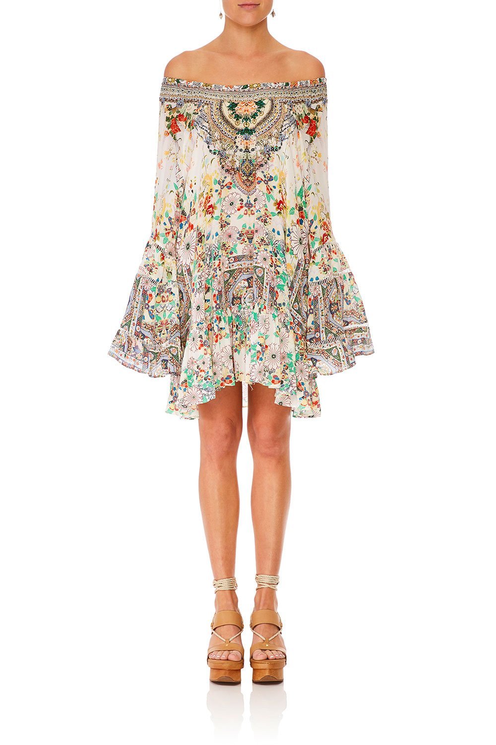 CAMILLA TIME AFTER TIME A-LINE FRILL DRESS