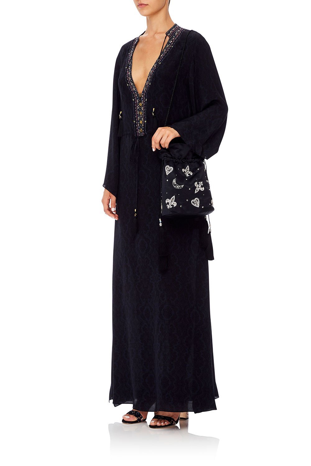 DRAWSTRING POUCH BLACK CONTEMPORARY