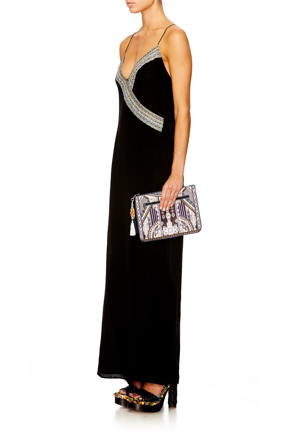 TIE THE KNOT SMALL CANVAS CLUTCH