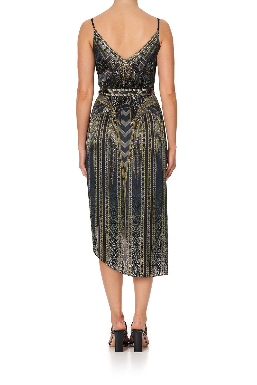 ASYMMETRICAL WRAP DRESS WITH STRAPS GREAT SCOTT