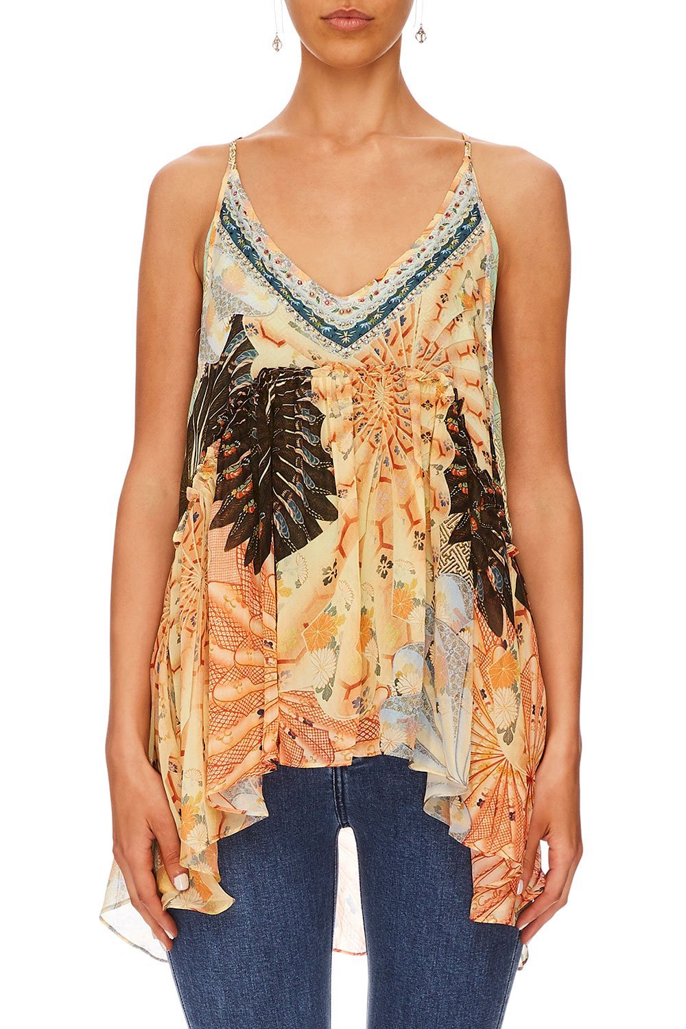 CAMILLA FOR THE FANS BACK OVERLAY TOP