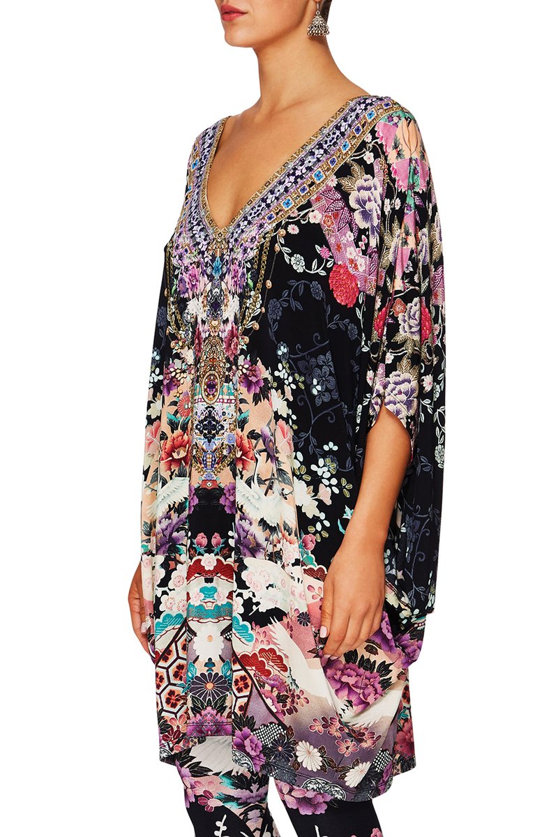 CAMILLA NIGHTS WITH HER BAT SLEEVE DRESS