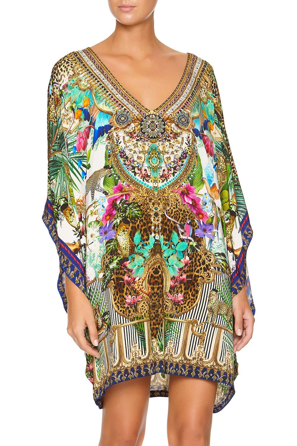 CAMILLA BAT SLEEVE DRESS CHAMPAGNE COAST