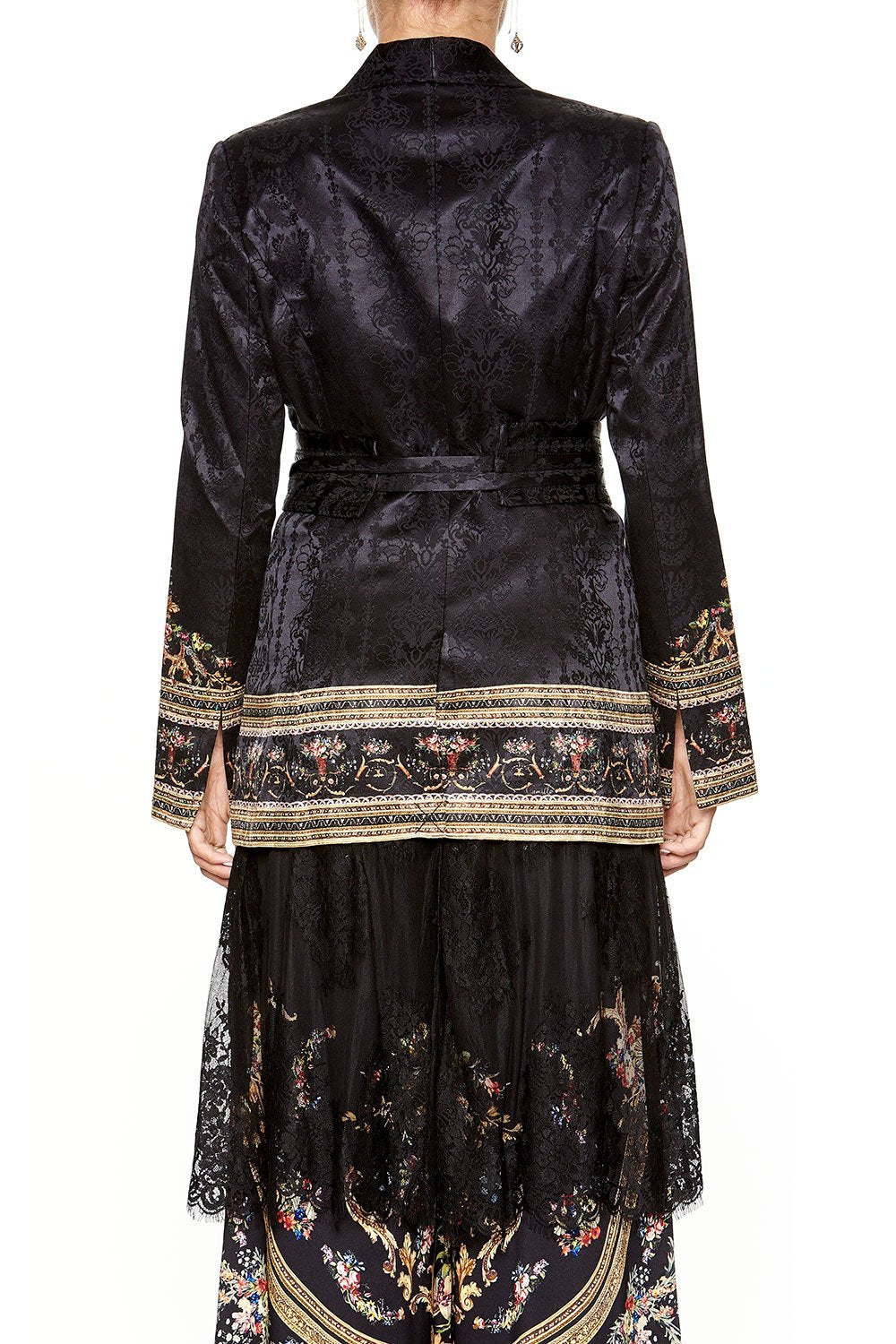 CAMILLA BLAZER WITH CHIFFON CONTRAST FRIEND IN FLORA