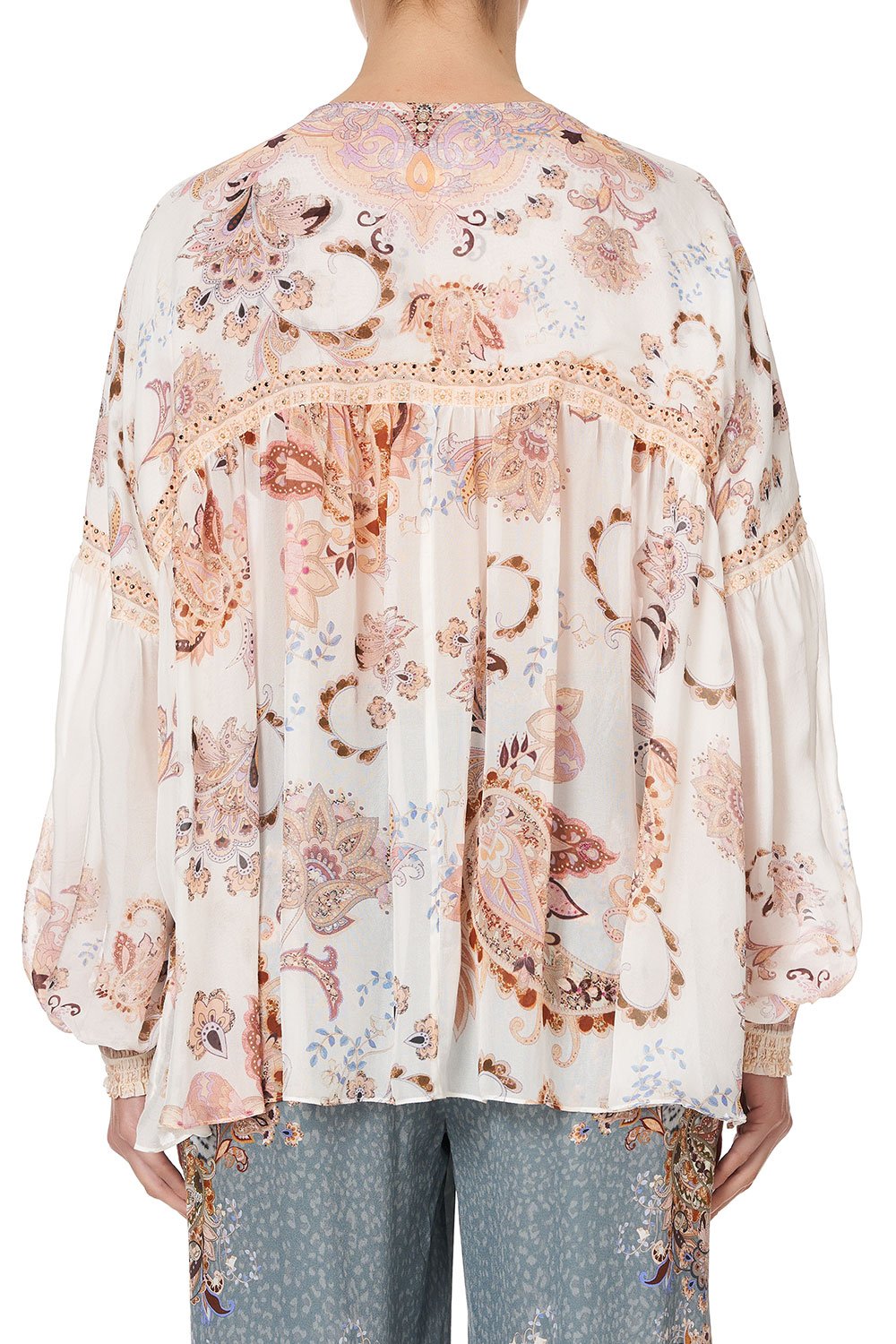 BLOUSON BLOUSE WITH NECK TIE MARRAKESH MAIDEN