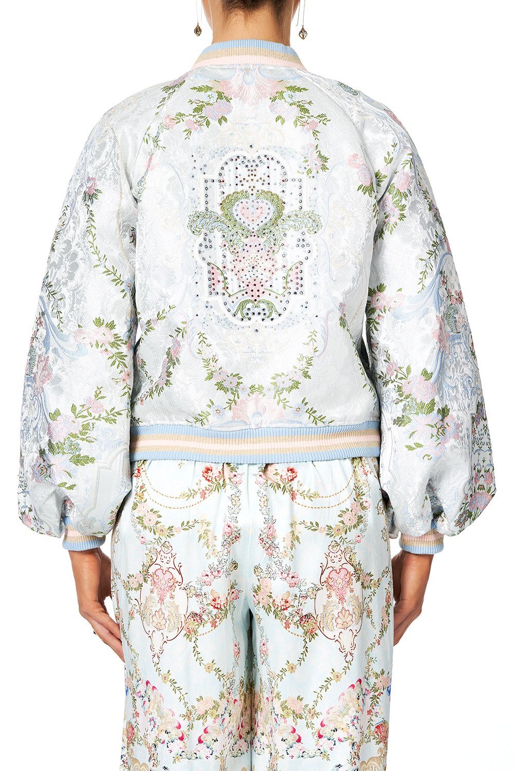 CAMILLA BLOUSON SLEEVE BOMBER VERSAILLES SKY