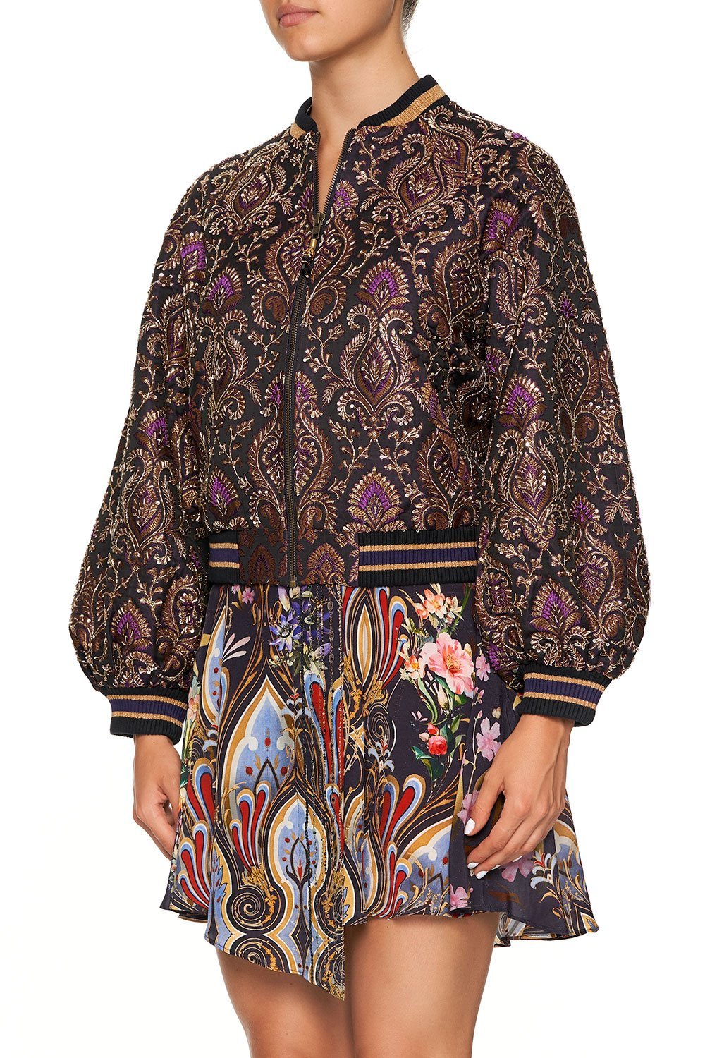 BLOUSON SLEEVE BOMBER WILD FLOWER