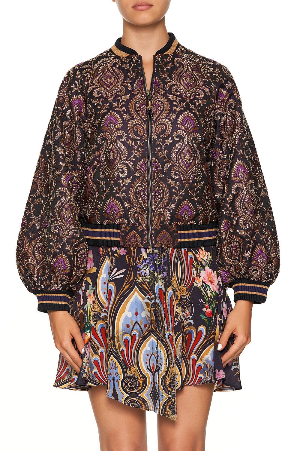 BLOUSON SLEEVE BOMBER WILD FLOWER