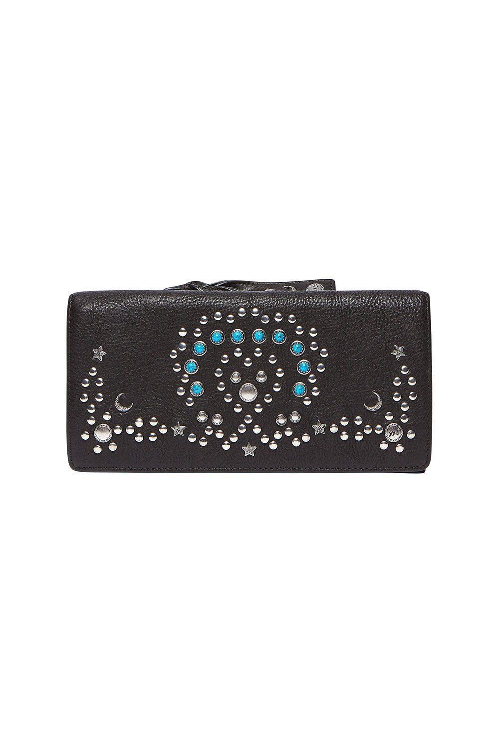 CAMILLA BOHEMIAN LEATHER WALLET BLACK