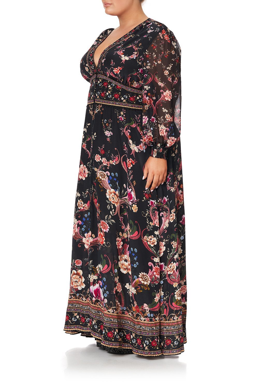 BUTTON DRESS WITH SHAPED WAISTBAND A GIRL LIKE YOU