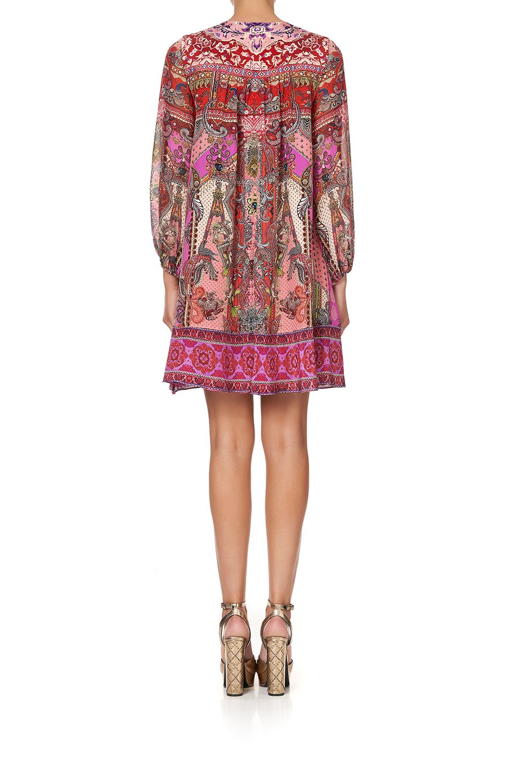 BUTTON UP DRESS WITH YOKE LOTUS LOVERS