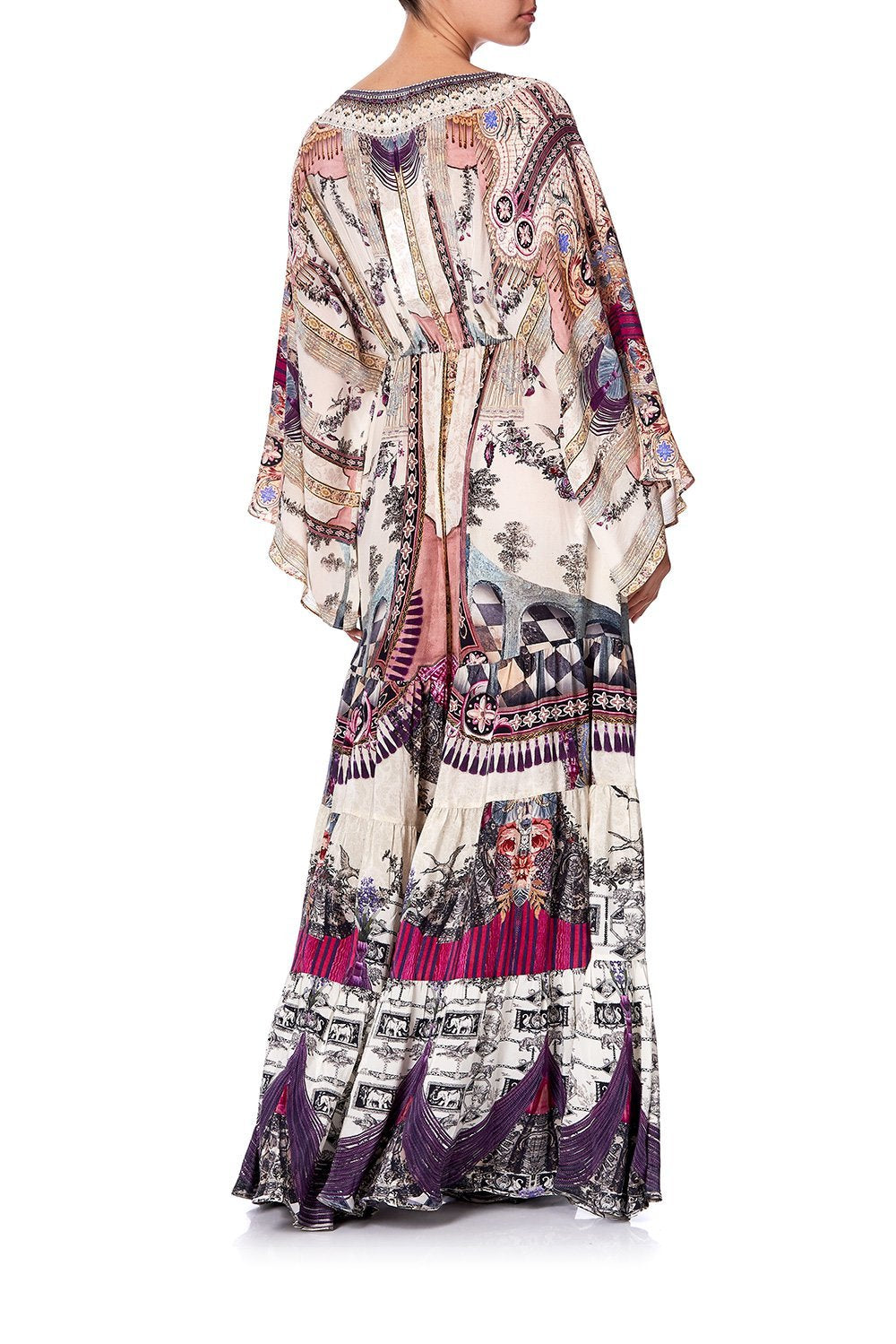 GATHERED PANEL DRESS VIOLET CITY