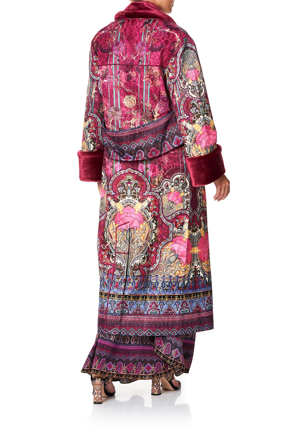 CAMILLA COAT WITH FUR TRIM AND BELT DAUGHTER'S DESTINY