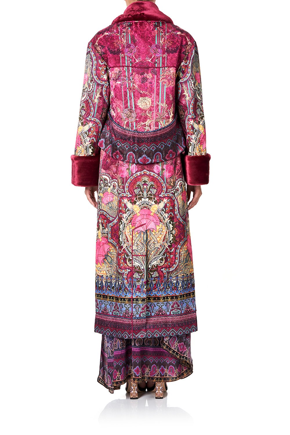 CAMILLA COAT WITH FUR TRIM AND BELT DAUGHTER'S DESTINY