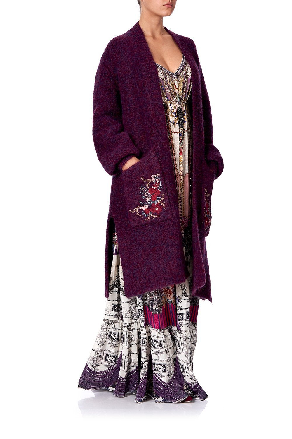 COCOON KNIT CARDIGAN VIOLET CITY