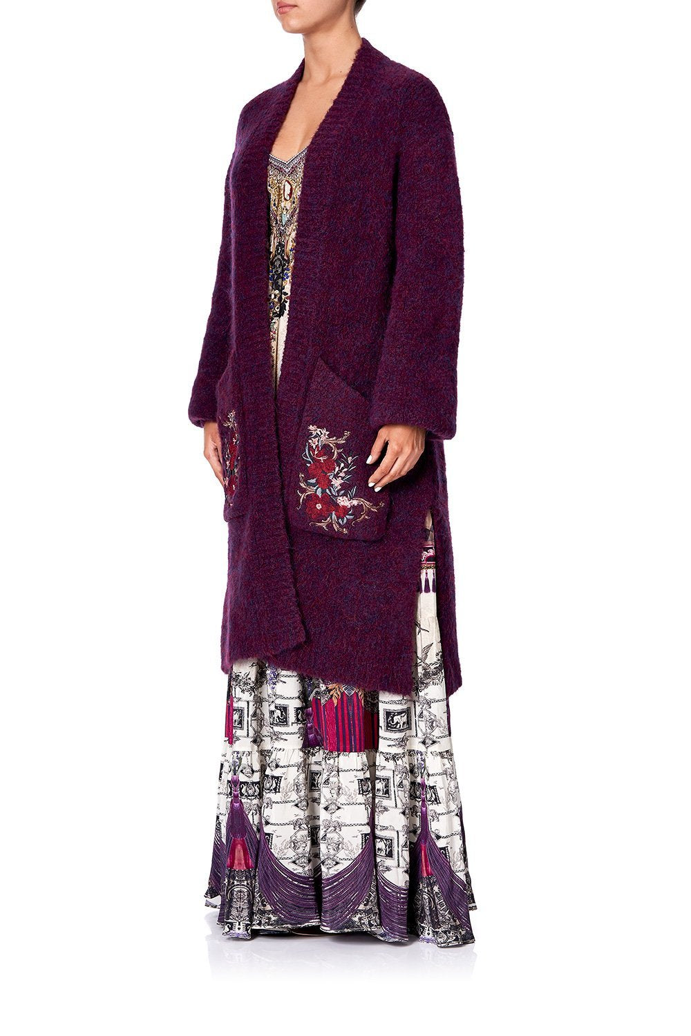 COCOON KNIT CARDIGAN VIOLET CITY