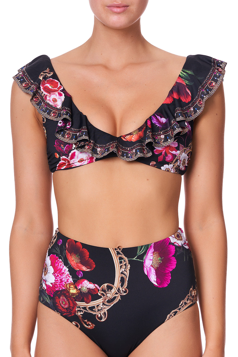 CROP TOP BRA WITH FRILL MIRROR MIRROR