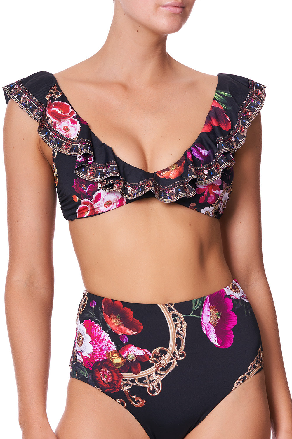 CROP TOP BRA WITH FRILL MIRROR MIRROR