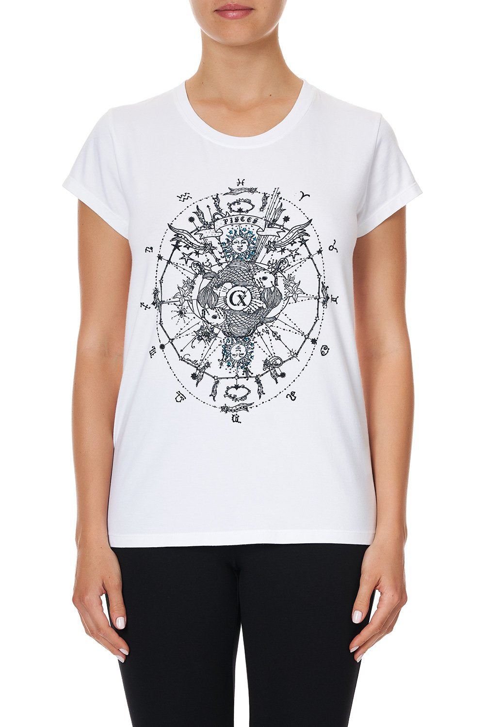 CURVED HEM FITTED TEE PISCES