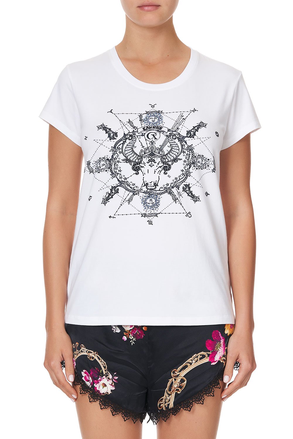 CURVED HEM FITTED TEE TEURUS