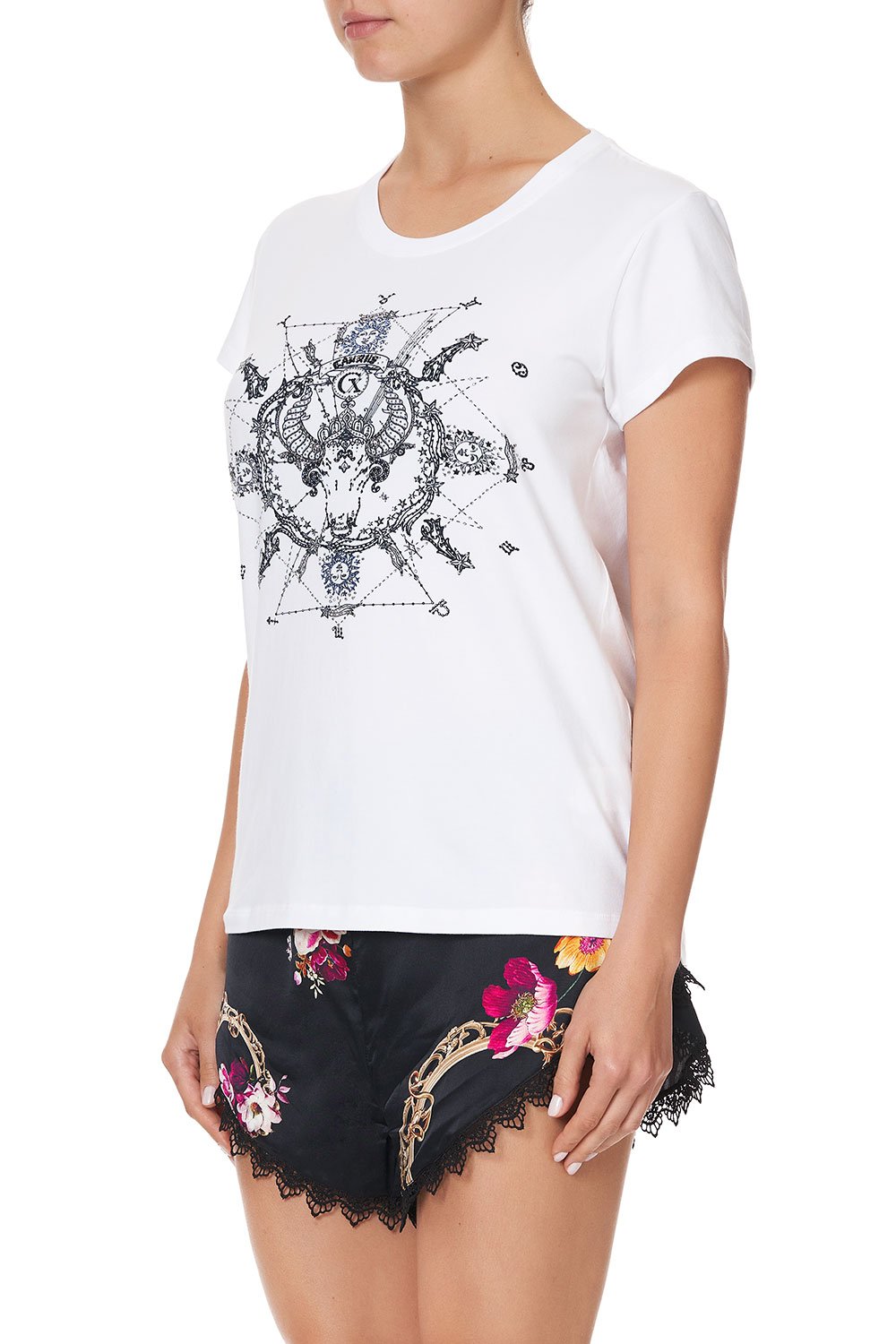 CURVED HEM FITTED TEE TEURUS