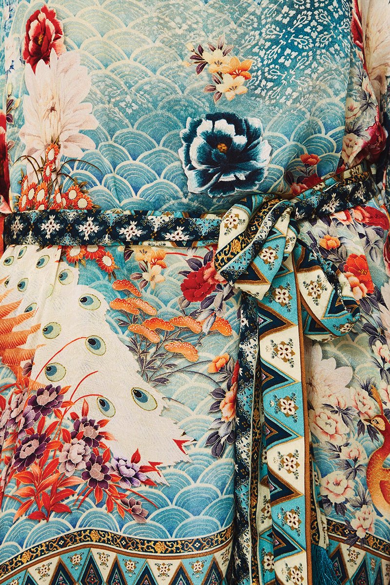 CAMILLA HER HEIRLOOM DOUBLE LAYER KIMONO SLEEVE DRESS