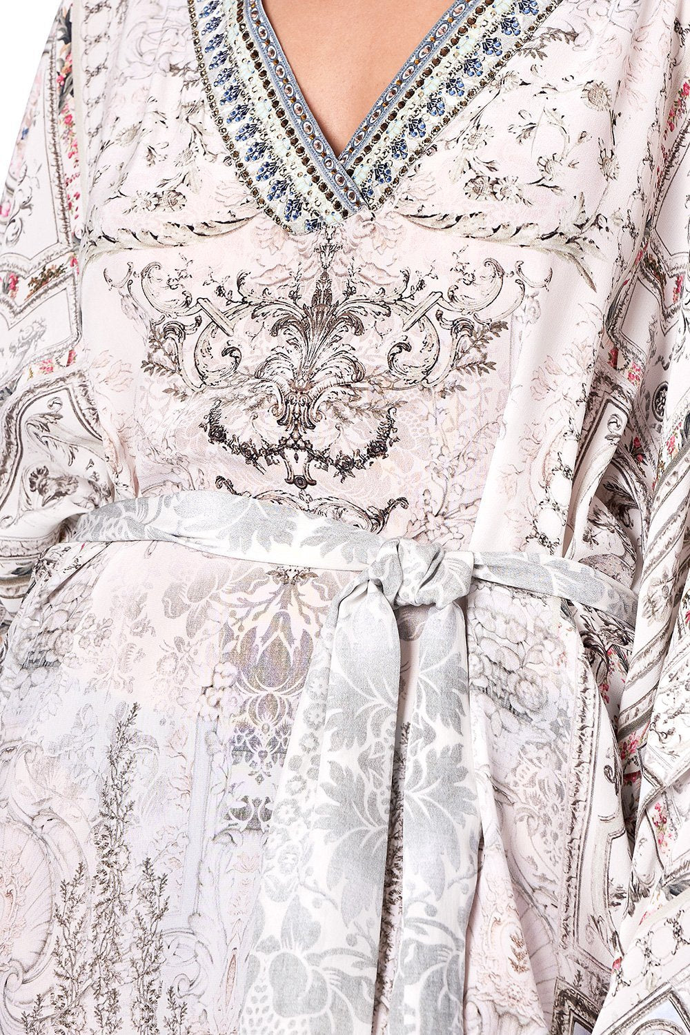 DOUBLE LAYER KIMONO SLV DRESS CRYSTAL CASTLE