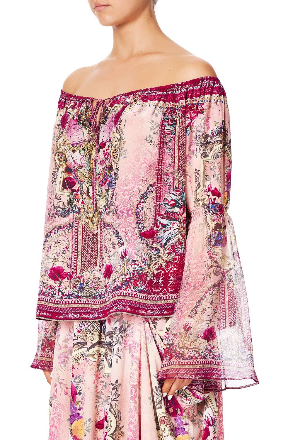 DROP SHOULDER BELL SLEEVE TOP LA BELLE