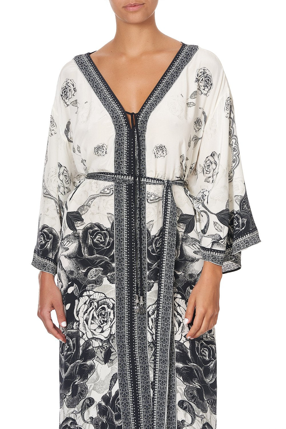 DROP SHOULDER KAFTAN MIDNIGHT PEARL