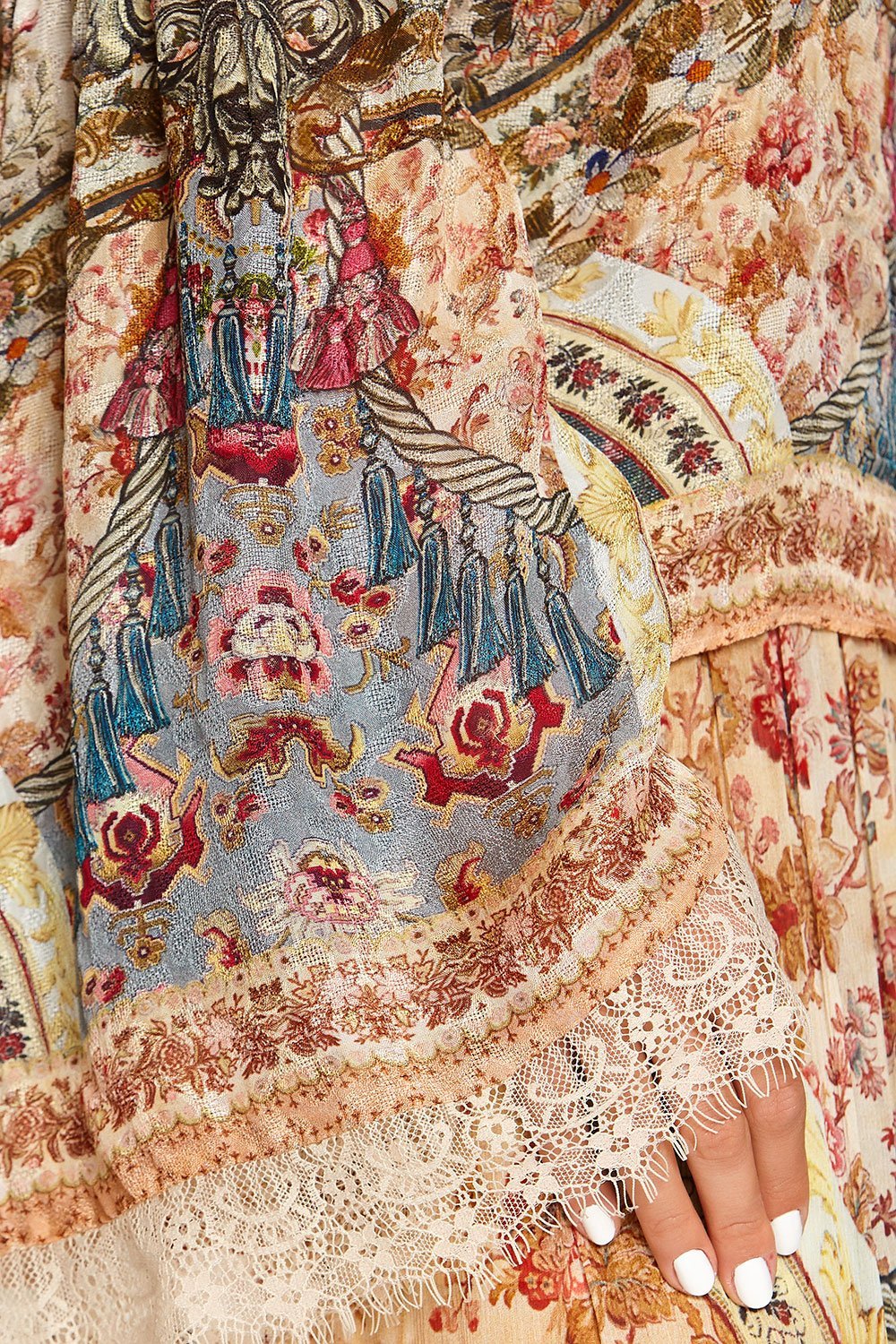 DROP SHOULDER TIE SLEEVE TOP JEANNE QUEEN