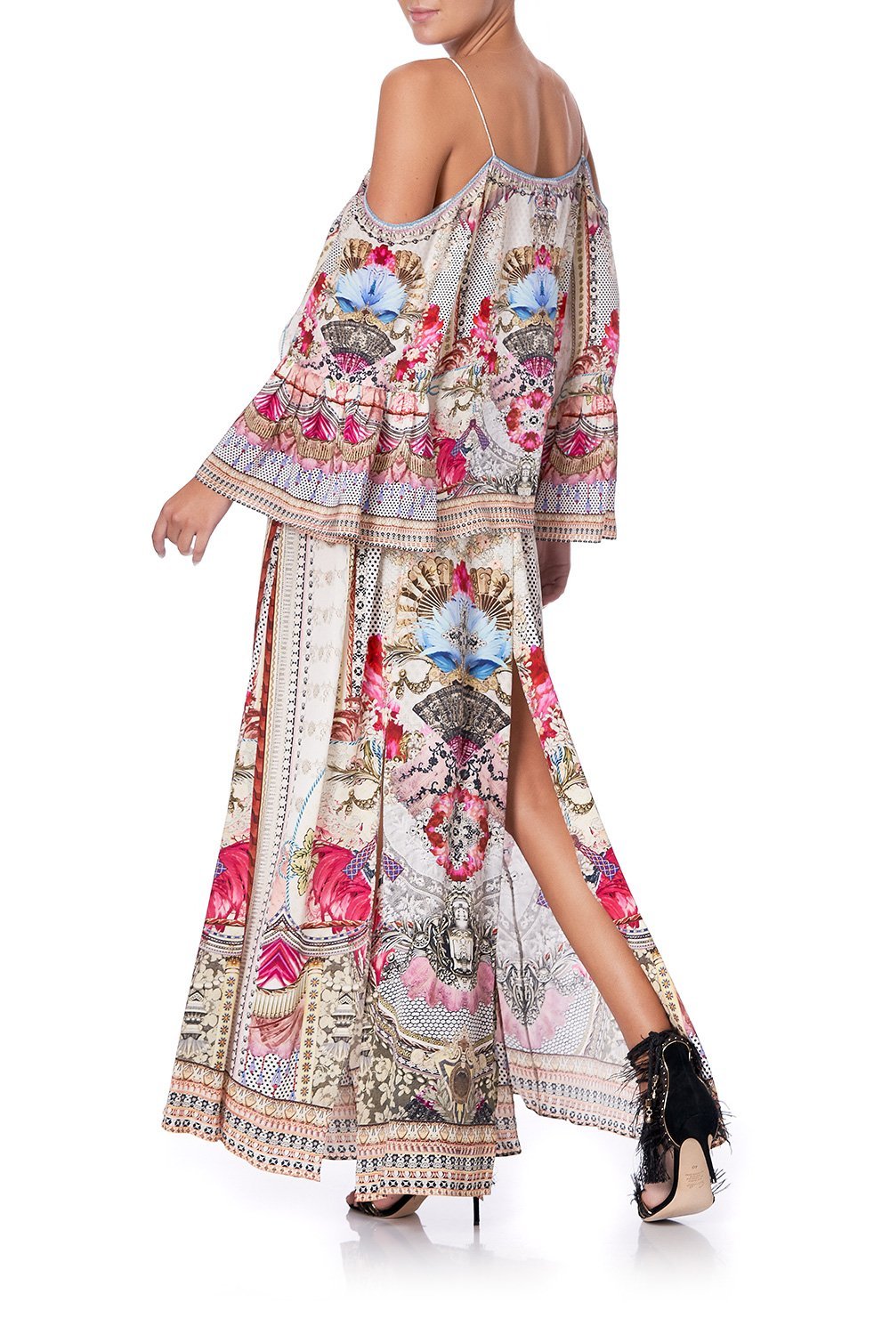 ELASTIC WAIST SKIRT WITH SPLITS MONTMARTRE HEART